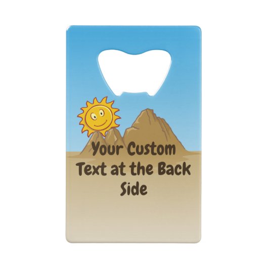 Cactus met bier creditkaart flessenopener (Achterkant)