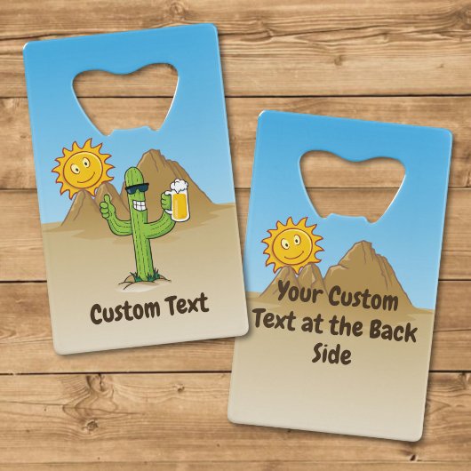 Cactus met Bier Creditkaart Flessenopener