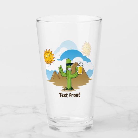 Cactus met bier glas (Voorkant)