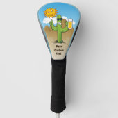 Cactus met bier golfheadcover (Voorkant)