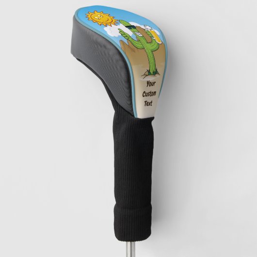 Cactus met bier golfheadcover (Schuin)