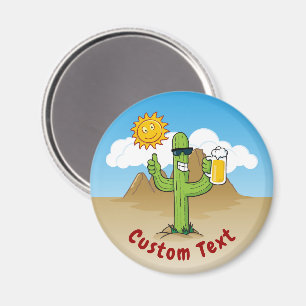 Cactus met bier magneet