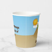 Cactus met bier papieren bekers (Rechts)