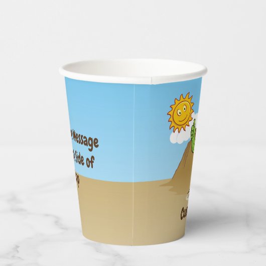 Cactus met bier papieren bekers (Rechts)