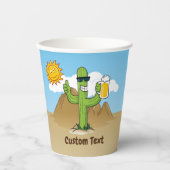Cactus met bier papieren bekers (Voorkant)