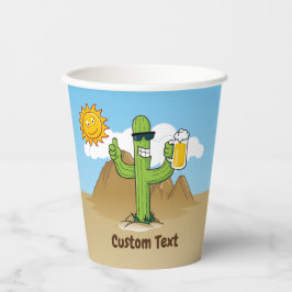 Cactus met bier papieren bekers
