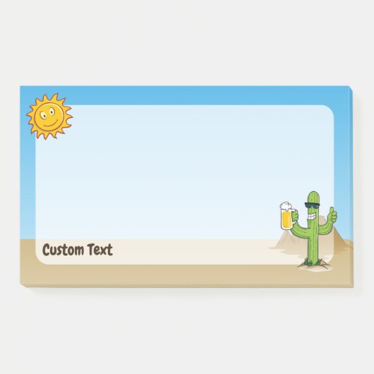 Cactus met Bier Post-it® Notes (Voorkant)