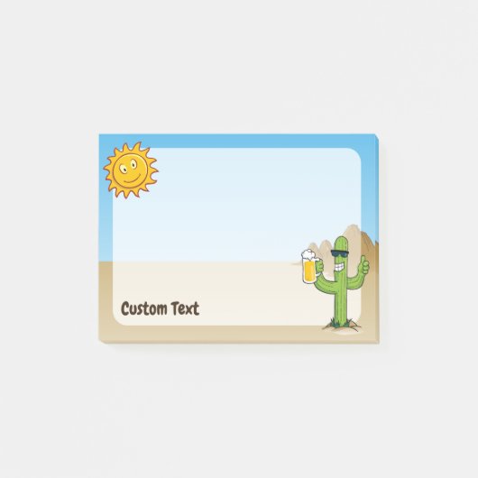 Cactus met bier post-it® notes (Voorkant)