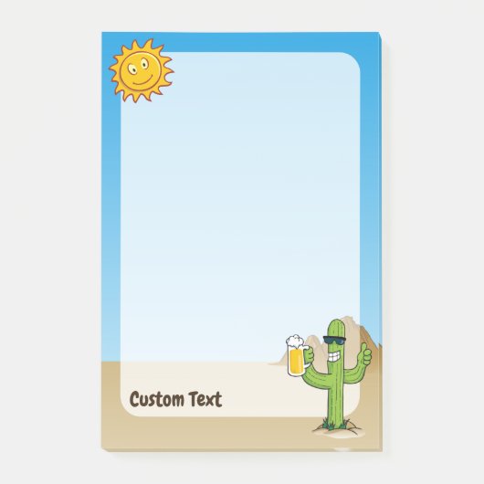 Cactus met Bier Post-it® Notes (Voorkant)