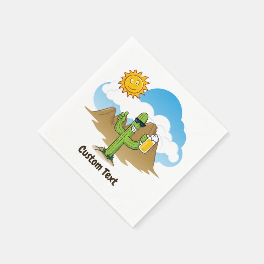 Cactus met bier servet (Hoek)