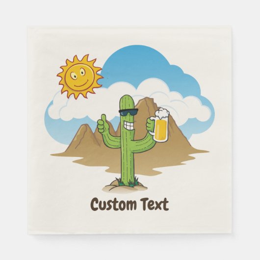 Cactus met bier servet (Voorkant)