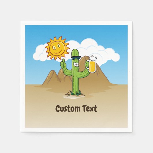 Cactus met bier servet (Voorkant)