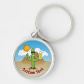 Cactus met bier sleutelhanger (Voorkant)
