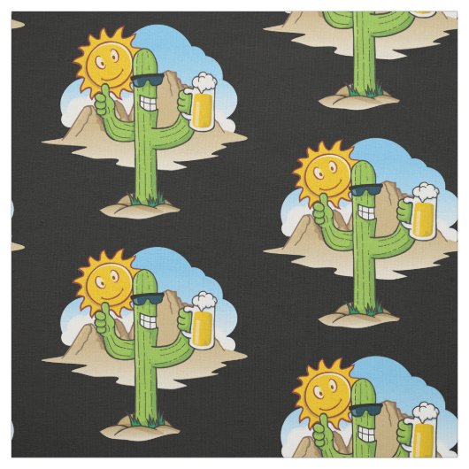 Cactus met bier stof (Swatch)