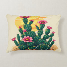 Cactus met bloemen accent kussen