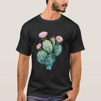 Cactus met bloemen t-shirt