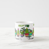 CACTUS MET CITATEN EN GROTE BLADEREN ESPRESSO KOP (Voorkant)