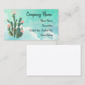 Cactus met een blauwe hemel achteraan visitekaartje (Voorkant / Achterkant)