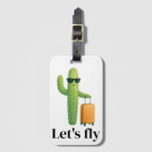 Cactus met een koffer Bagagelabel (Voorkant (verticaal))