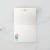 Cactus met Flower en Gecko Zuidwest Bedankkaart (Binnen)