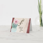 Cactus met Flower en Gecko Zuidwest Bedankkaart (Voorkant)