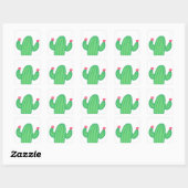 Cactus met Flowers Sticker (Vel)