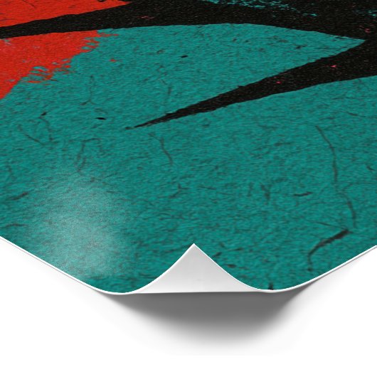 Cactus met heldere bloem perfect poster (Hoek)