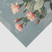  Cactus met Roze Bloemen Decoupage Tissuepapier (Detail)