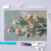  Cactus met Roze Bloemen Decoupage Tissuepapier (Craft)
