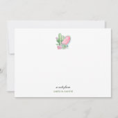 Cactus met Roze Hart Notitiekaartje (Voorkant)