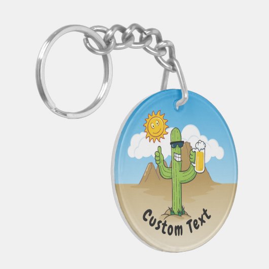 Cactus met Sleutelhanger van bier (Voorkant Links)