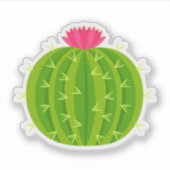 Cactus met Stickers van vinyl zonder bloem (Voorkant)