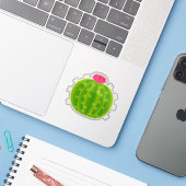 Cactus met Stickers van vinyl zonder bloem (Laptop met iPhone)