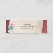 Cactus met ventilator - Stucco Soutwestern Mini Visitekaartje (Achterkant)