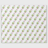 Cactus met Verjaardag Ballon Boeket Cadeaupapier (Vlak)