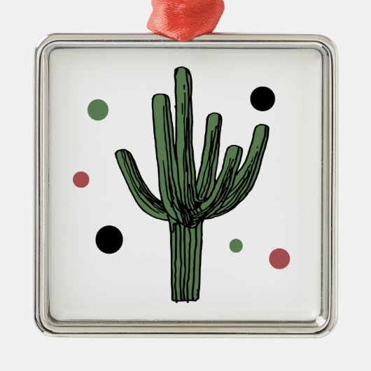 Cactus Metalen Ornament (Voorkant)