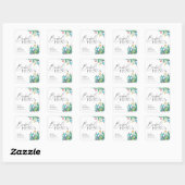 Cactus Mexicaans Feest Bruidsborrel Vierkante Sticker (Vel)
