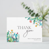 Cactus Mexicaans Feest Bruidsjurk Shower Bedankkaart (Staand voorkant)