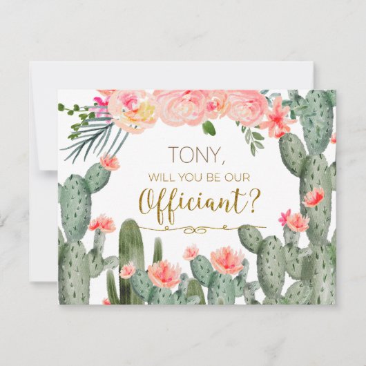 Cactus Mexicaanse Wordt U onze ceremoniemeester Ka Kaart (Voorkant)