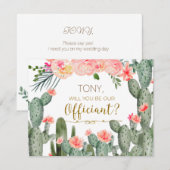 Cactus Mexicaanse Wordt U onze ceremoniemeester Ka Kaart (Voorkant / Achterkant)