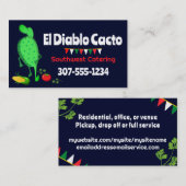Cactus Mexicaanse Zuidwestelijke keuken catering Visitekaartje (Voorkant / Achterkant)
