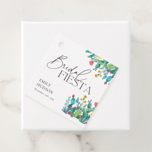 Cactus Mexican Fiesta Bruiloftsfeest Bedankjes Labels (In situ)