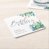 Cactus Mexican Fiesta Bruiloftsfeest Kartonnen Onderzetters (Schuin)