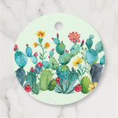 Cactus Mexican Fiesta Vrijgezellenfeest Bedankjes Labels (Achterkant)