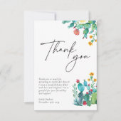 Cactus Mexican Fiesta Vrijgezellenfeest Bedankkaart (Voorkant)