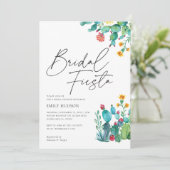 Cactus Mexican Fiesta Vrijgezellenfeest Kaart (Staand voorkant)