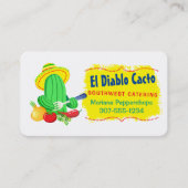 Cactus Mexican Southwestern chef catering Business Visitekaartje (Voorkant)
