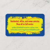 Cactus Mexican Southwestern chef catering Business Visitekaartje (Achterkant)