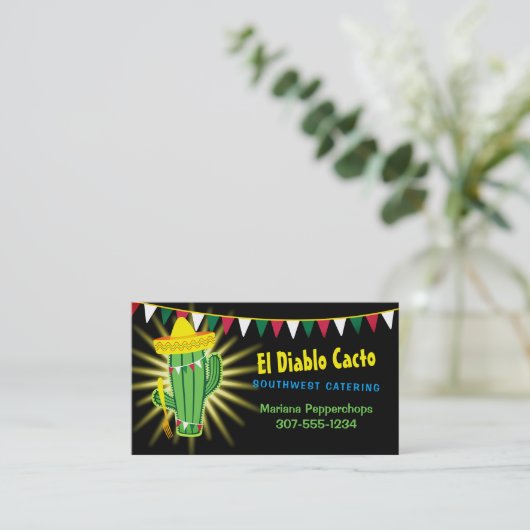 Cactus Mexican Southwestern chef catering Visitekaartje (Staand voorkant)