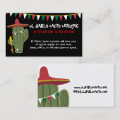 Cactus Mexican Southwestern cuisine catering Visitekaartje (Voorkant / Achterkant)
